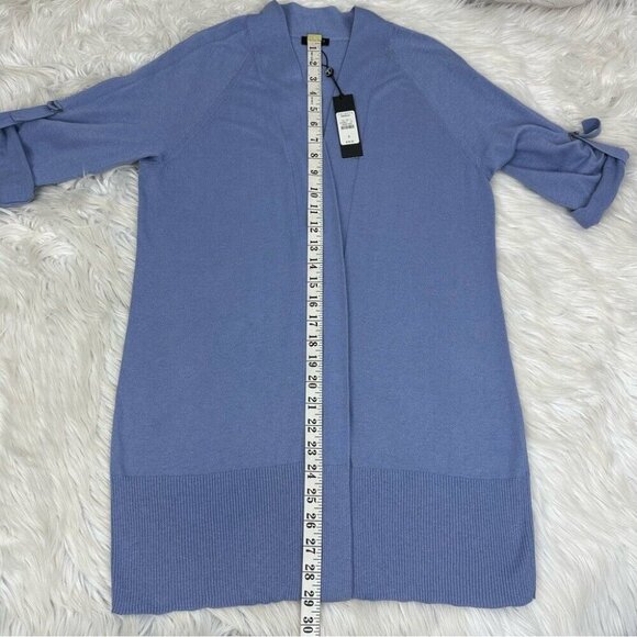Talbots Women’s NWT Blue Y2K Mid-Length Open Front Cardigan Sweater Small/C37 - Picture 8 of 10